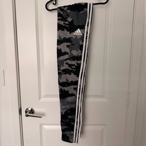 Adidas Kids Black and Gray Patterned Joggers